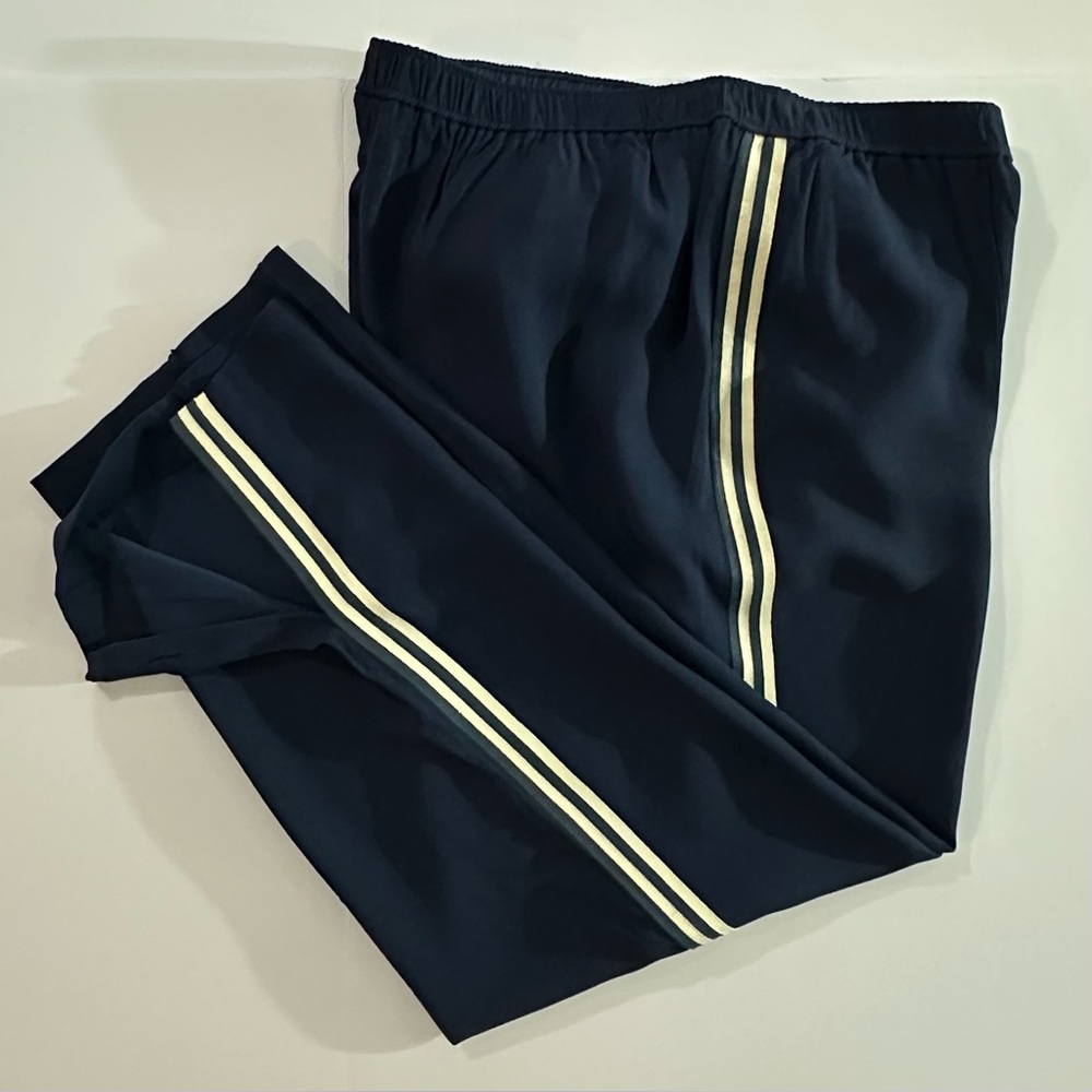 J. Crew Crepe Track Pants in Navy | 16 | NWT - Picture 4 of 16
